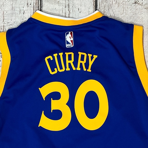 Stephen Curry Golden State Warriors Adidas NBA Basketball Boys Kids Jersey - Picture 3 of 7